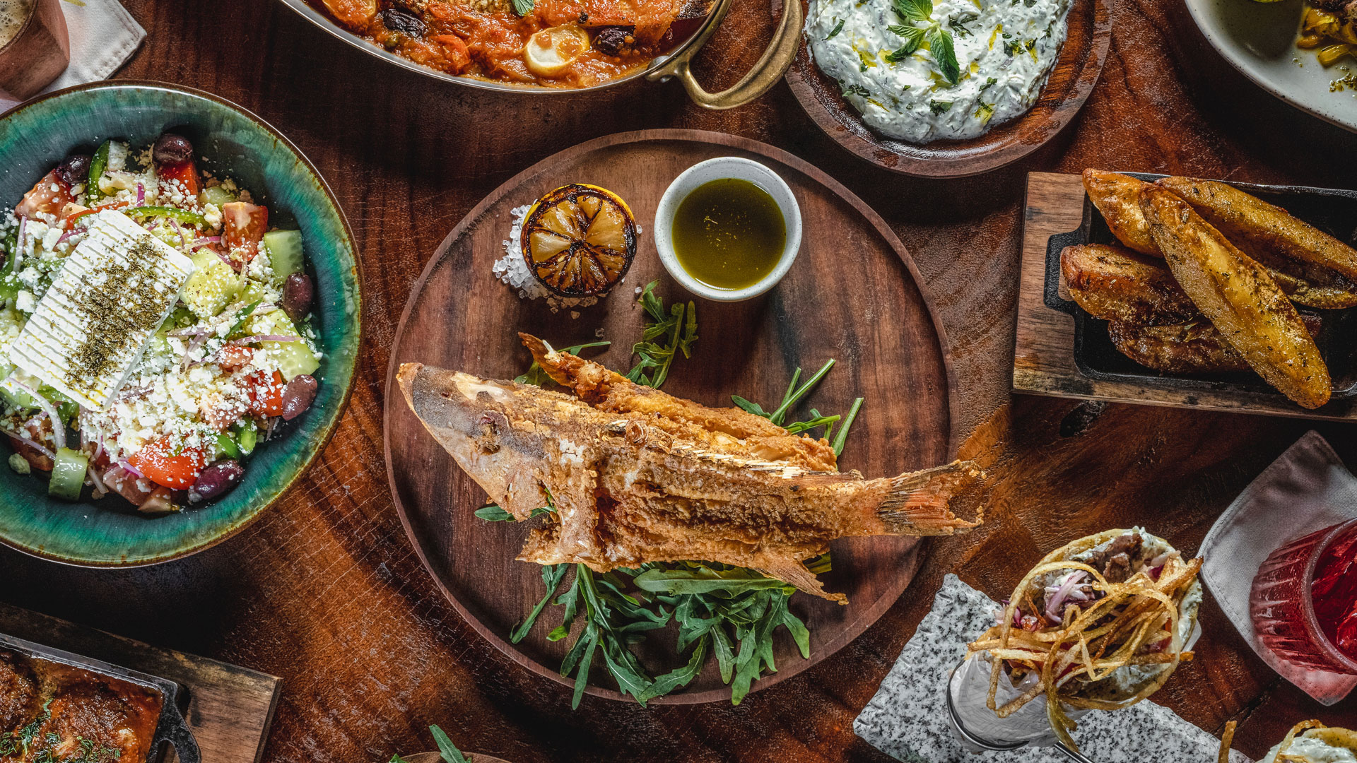 Greek dishes at Ilios Cancun