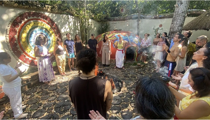 Private temazcal ritual setting